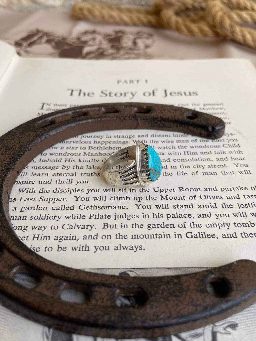 Turquoise Teardrop Ring | 925 Sterling Silver Size 7.25 G816