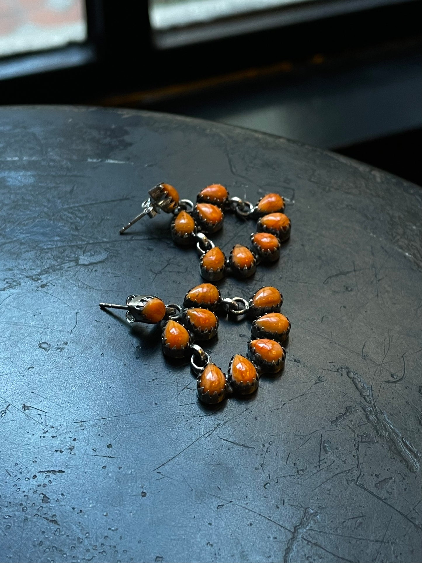 Spiny Oyster Chandelier Earrings | 925 Sterling Silver E389