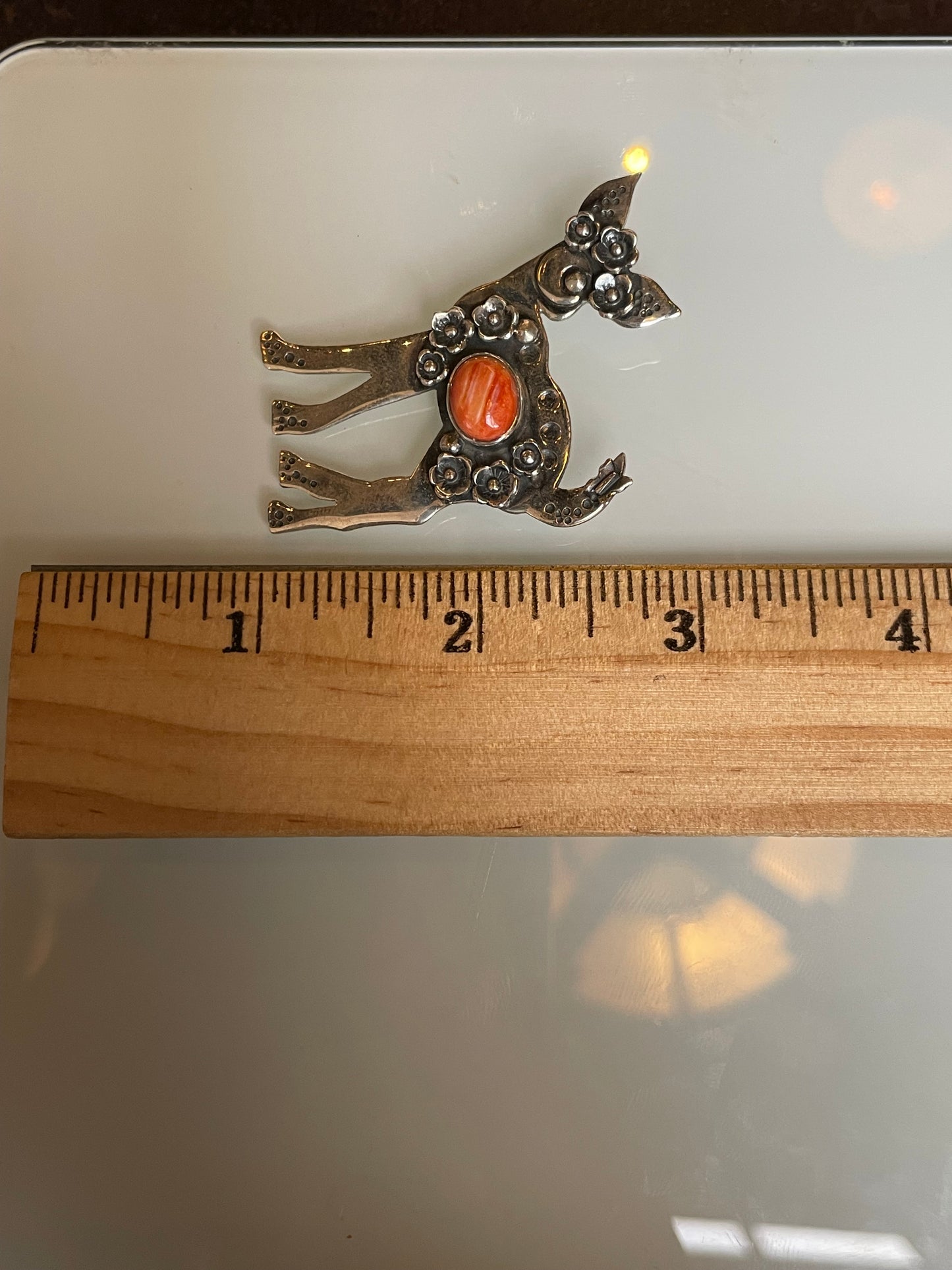 Spiny Oyster Deer Pendant | 925 Sterling Silver C512