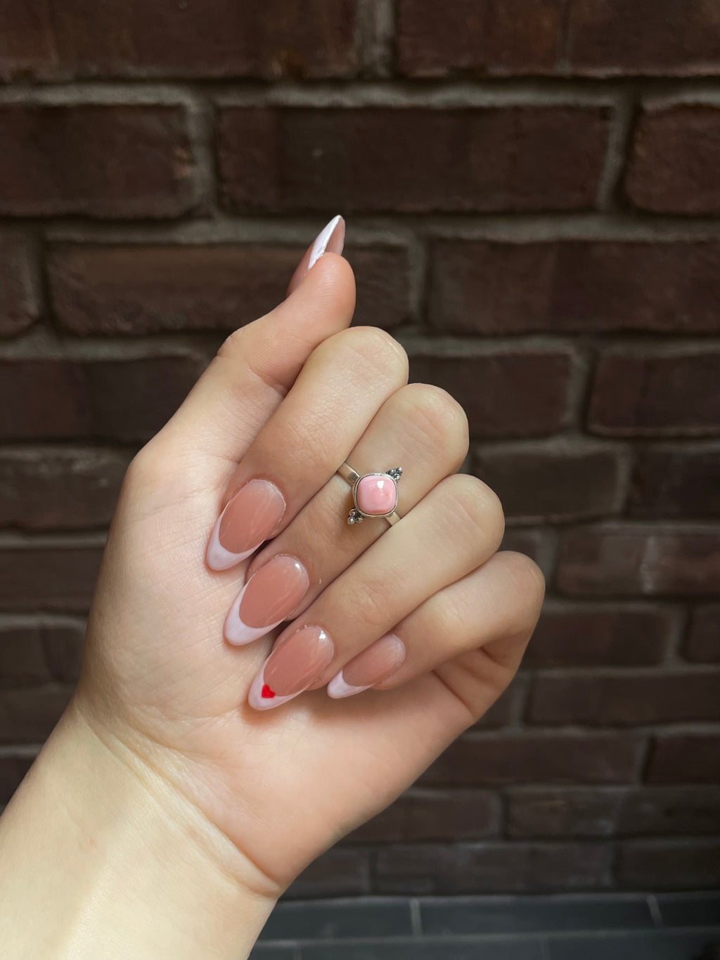 Pink Conch Ring Size 9 | 925 Sterling Silver E751