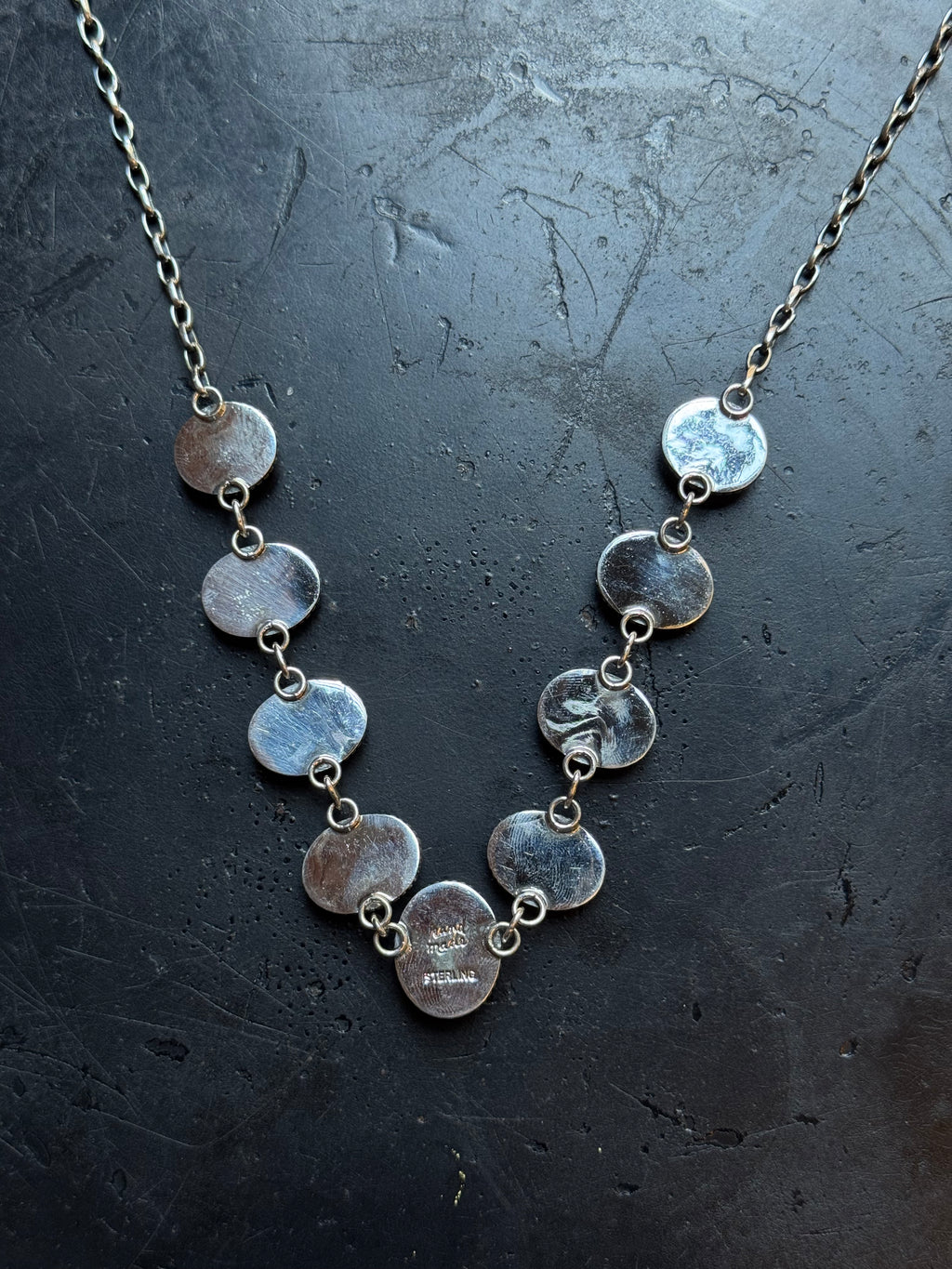 Turquoise Oval Necklace | Sterling Silver | 7.2 in | A985