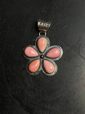 Pink Conch Flower Pendant | 925 Sterling Silver E233