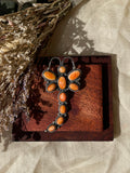 Orange Spiny Oyster Dragonfly Pendant | 925 Sterling Silver D326