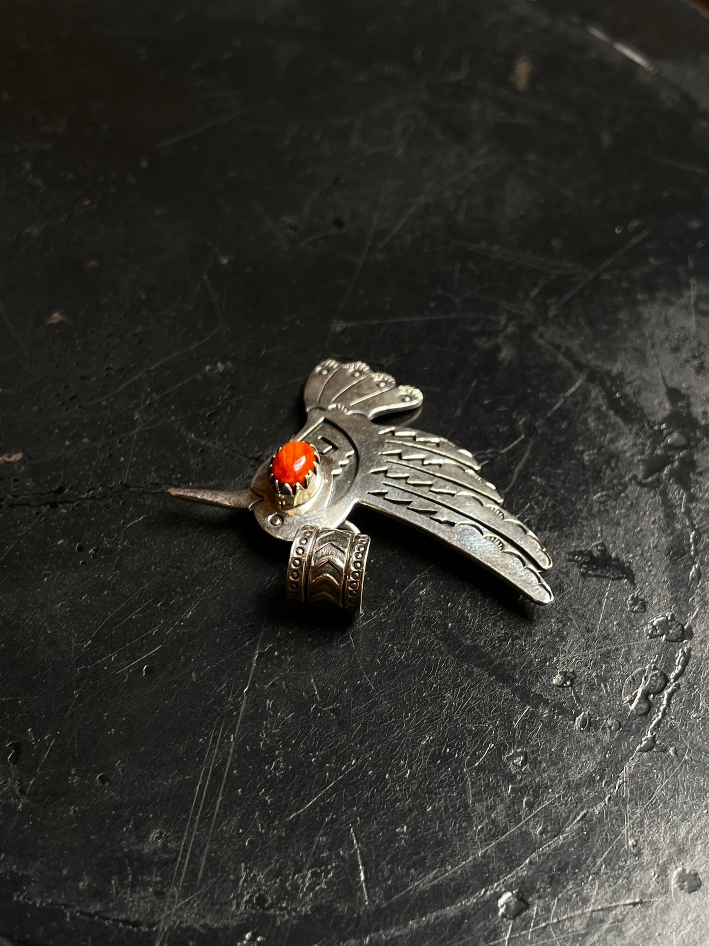 Spiny Oyster Hummingbird Pendant | 925 Sterling Silver C963