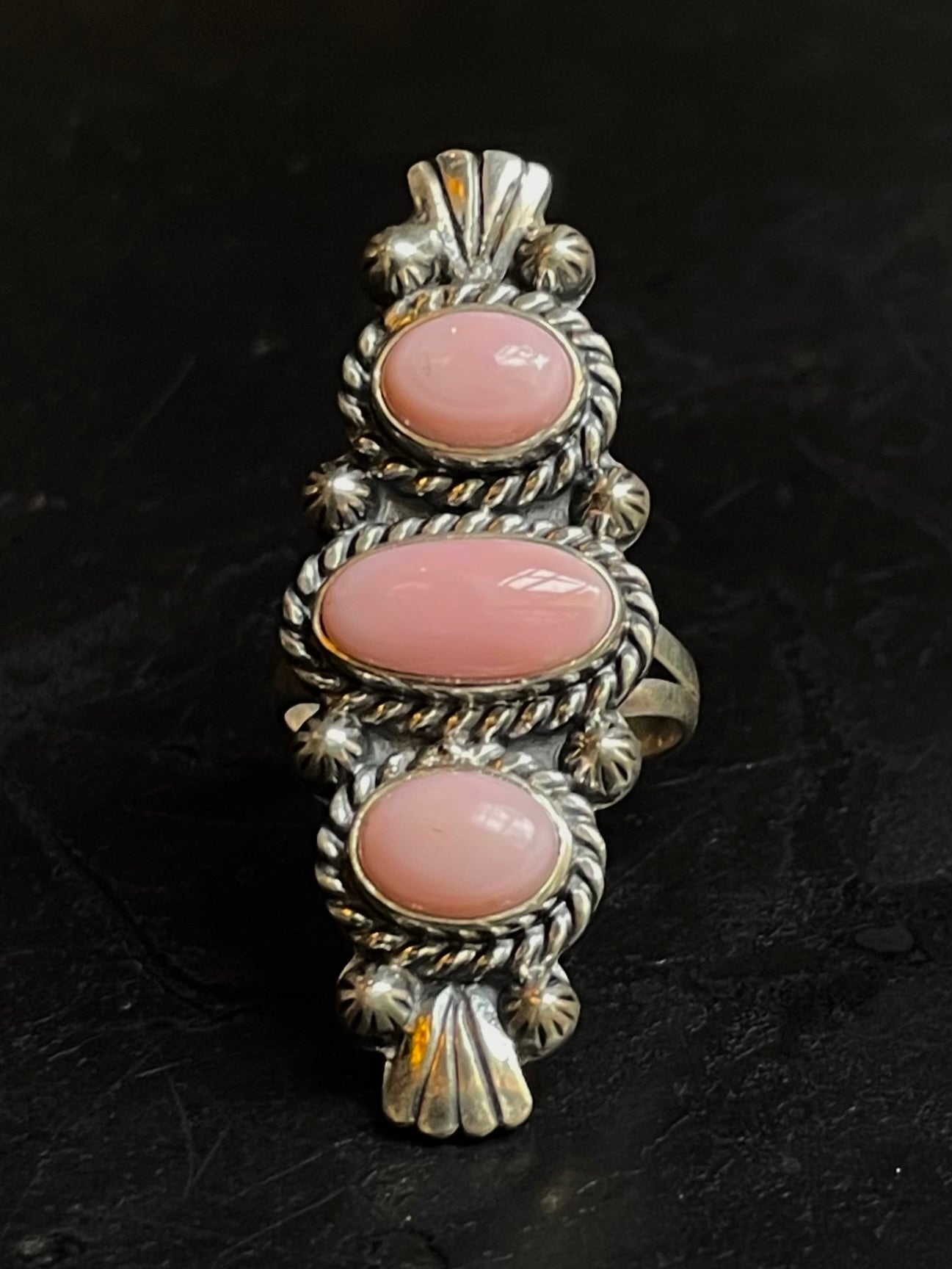 Pink Conch Ring Size 7 | 925 Sterling Silver G169