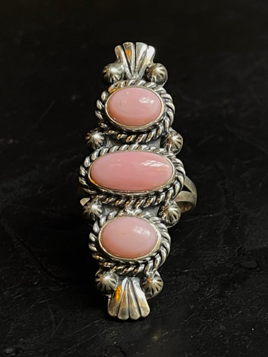 Pink Conch Ring Size 7 | 925 Sterling Silver G169
