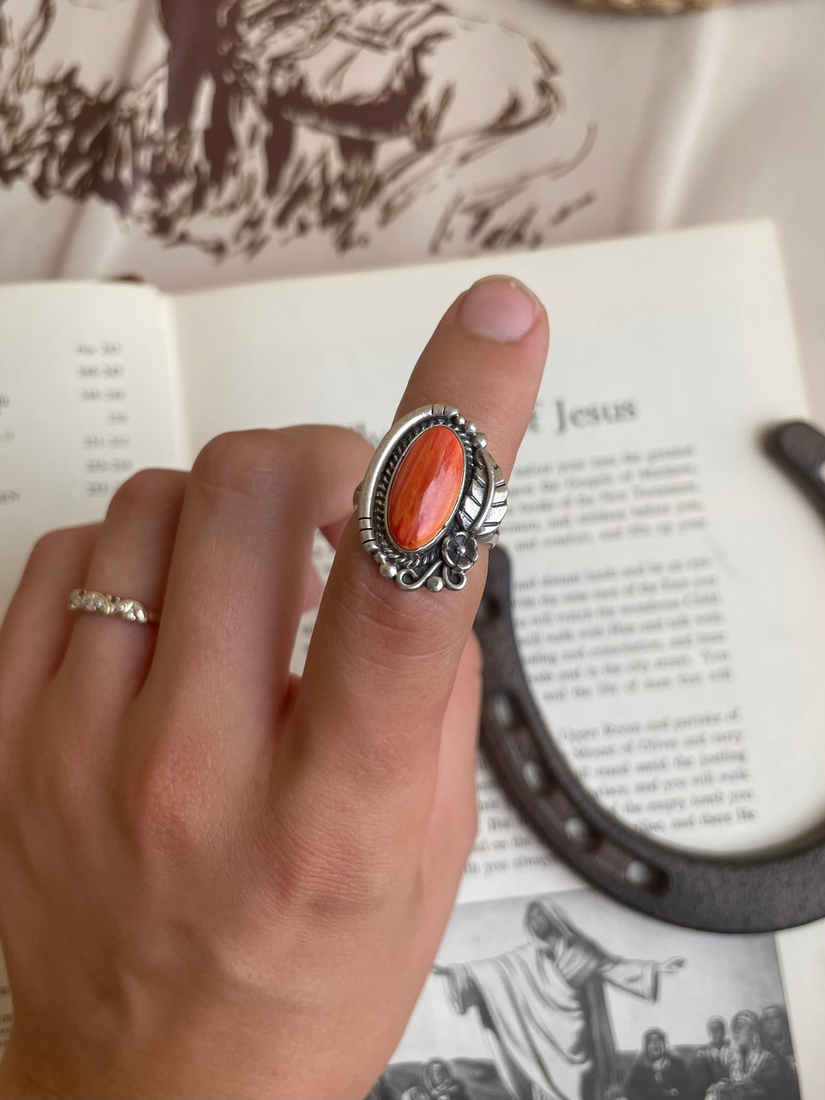 Spiny Oyster Ring Size 7 | 925 Sterling Silver G794
