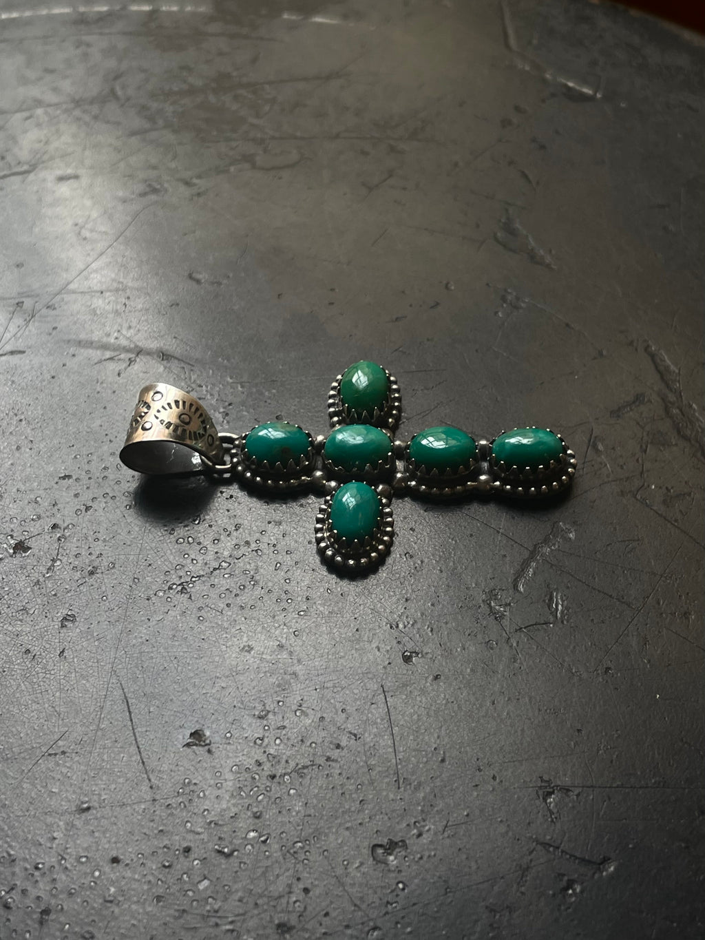 Turquoise Cross Pendant | 925 Sterling Silver E704