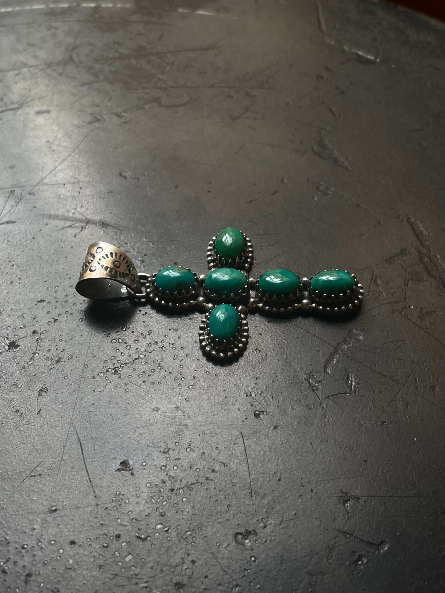 Turquoise Cross Pendant | 925 Sterling Silver E704