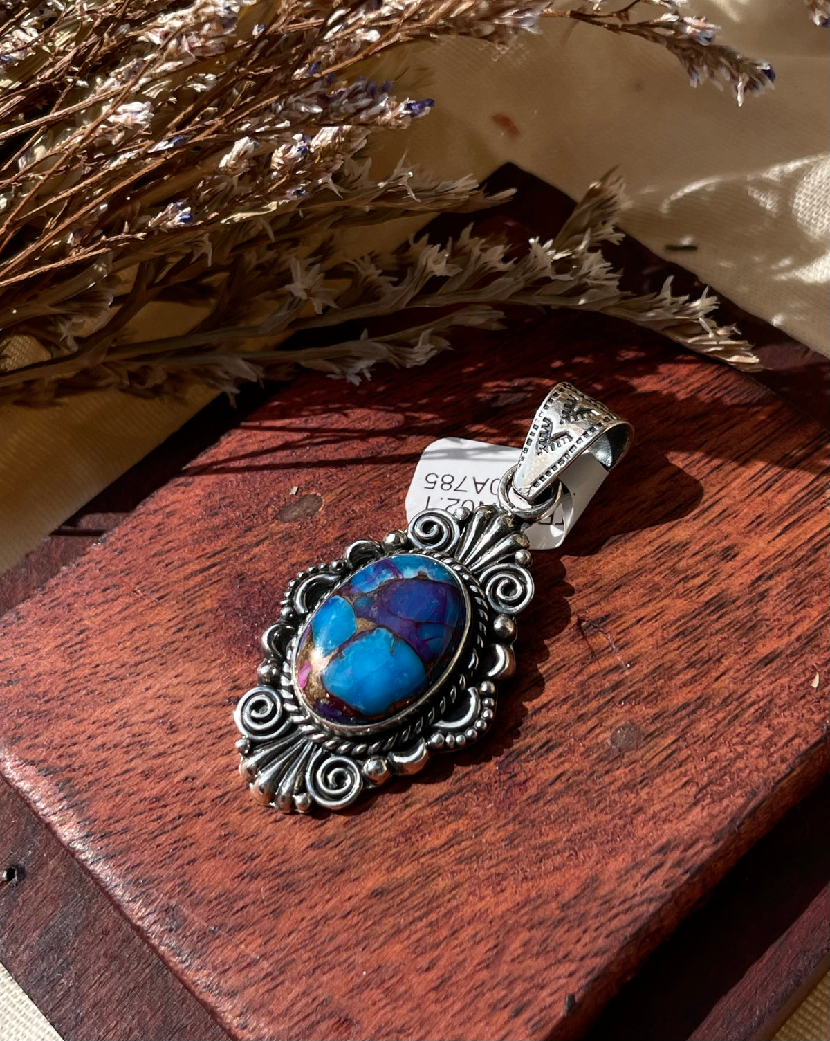 Dahlia Pendant Oval 2.14 | Sterling Silver | A785