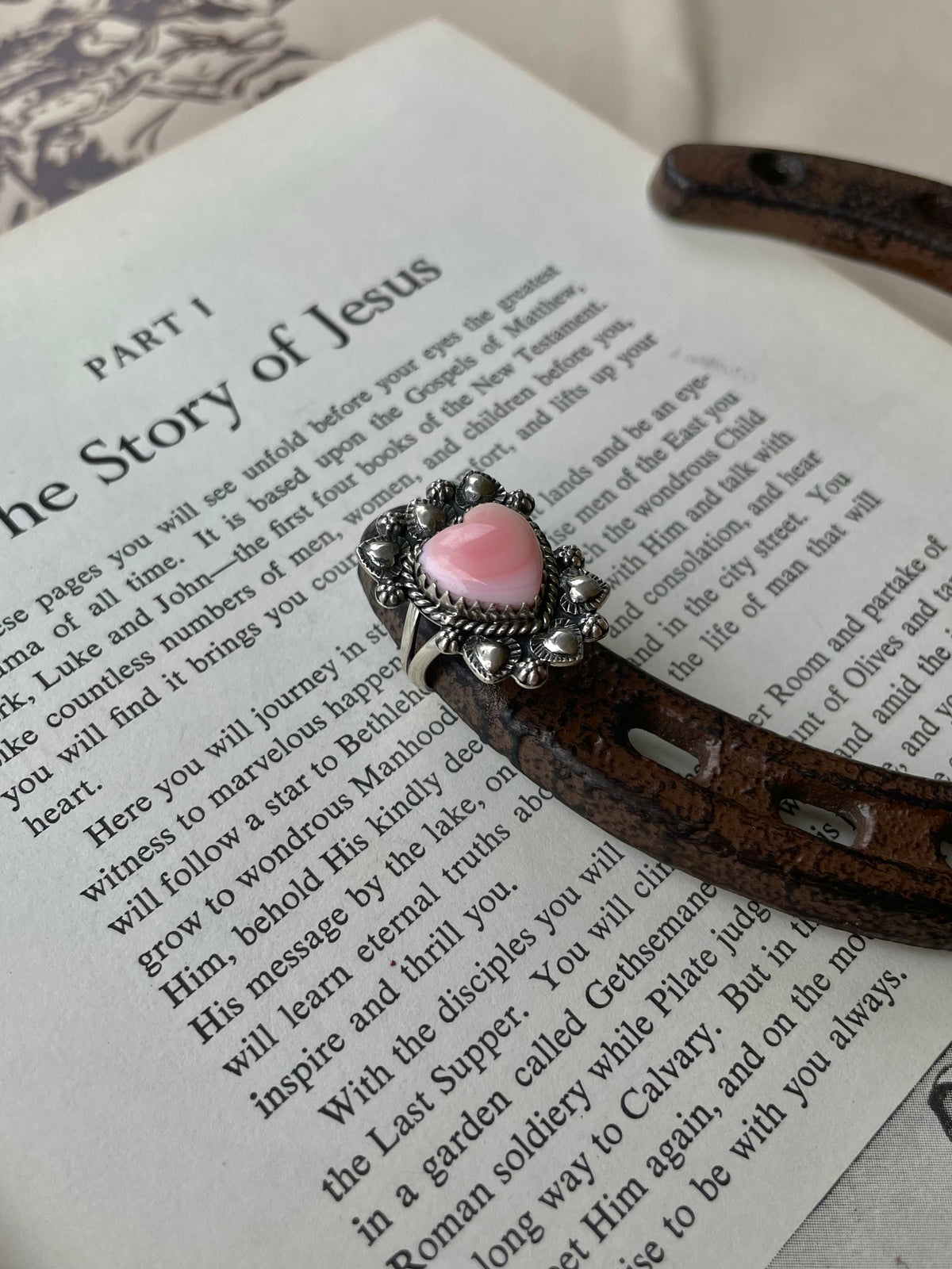 Pink Conch Ring Size 6 | 925 Sterling Silver G786