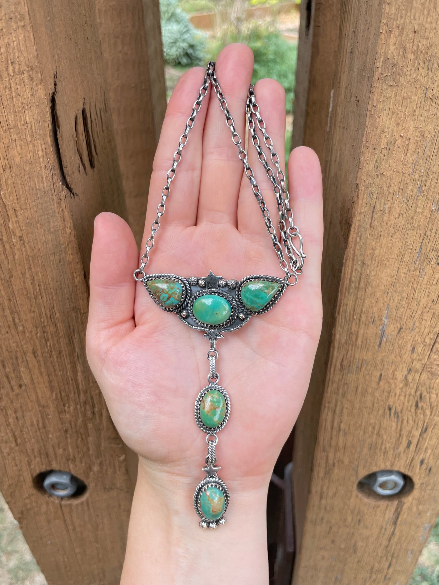 Turquoise Chain Necklace | 925 Sterling Silver B228