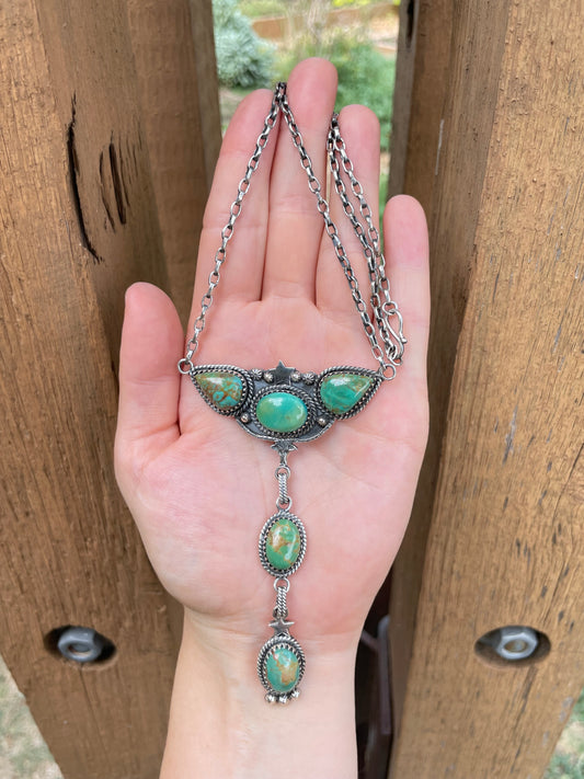 Turquoise Chain Necklace | 925 Sterling Silver B228