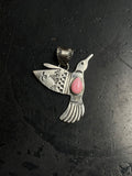 Pink Conch Hummingbird Pendant | 925 Sterling Silver E272