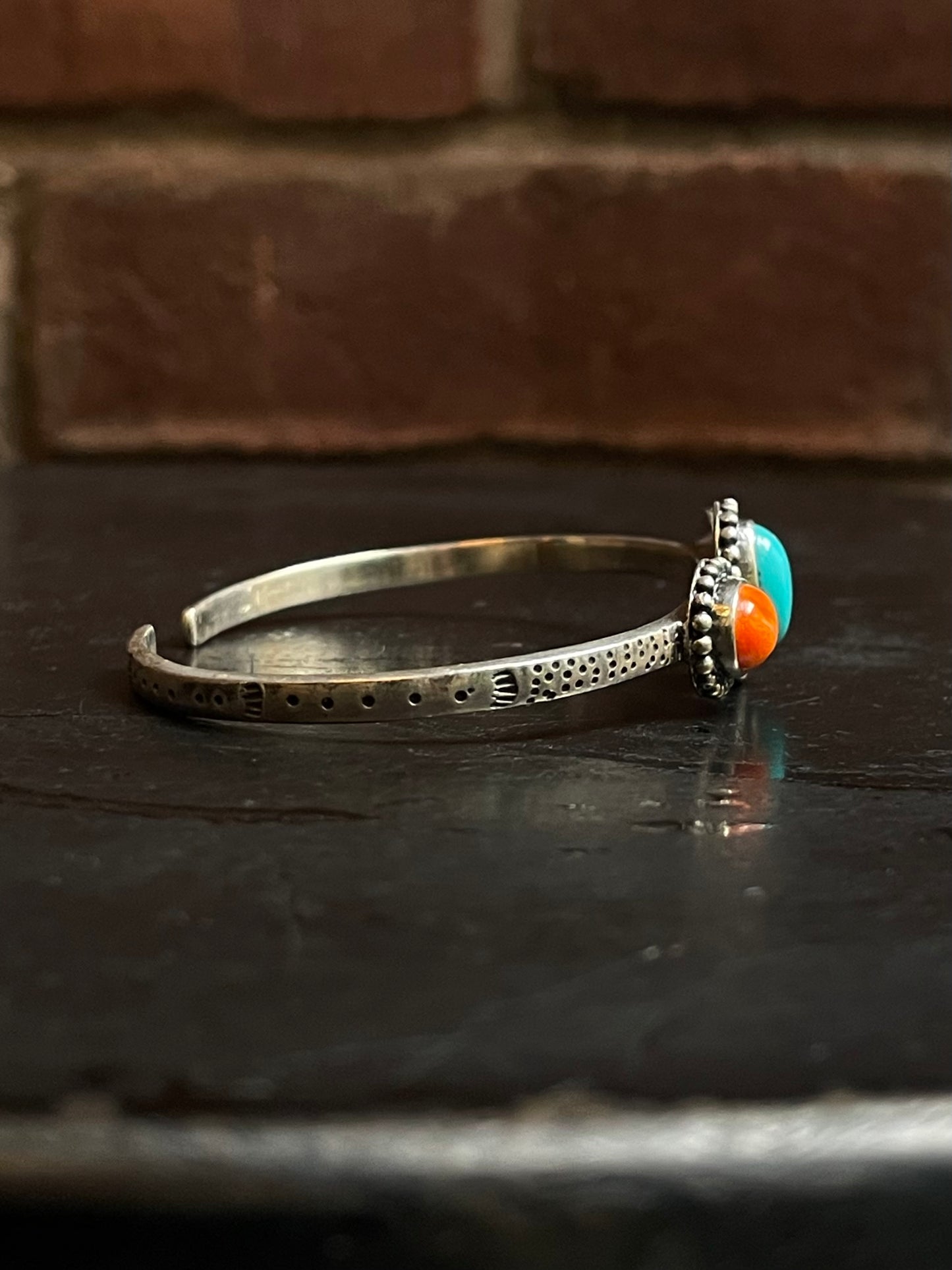 Spiny Oyster Turquoise Cuff Bracelet | 925 Sterling Silver G242