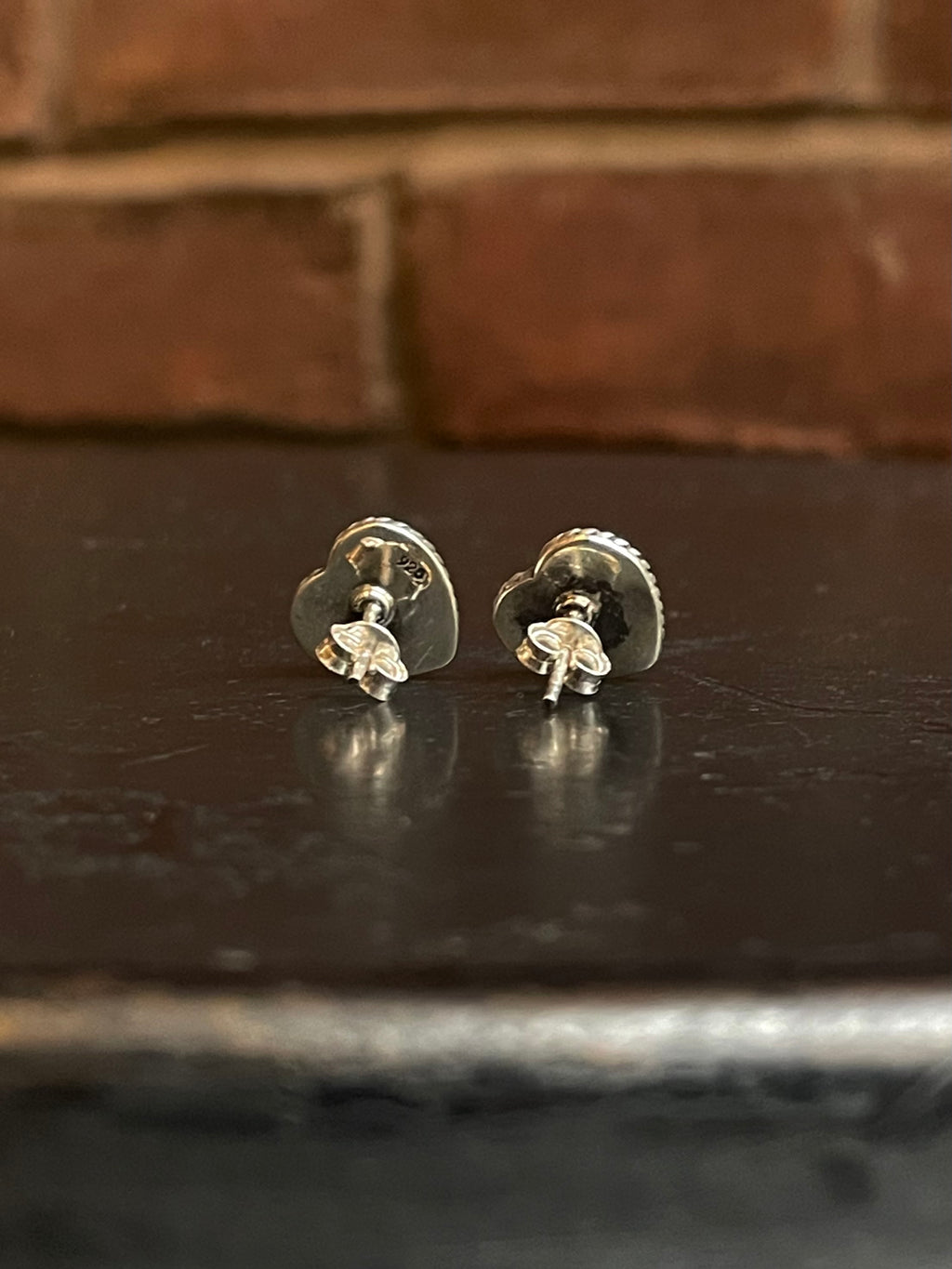 Pink Conch Heart Stud Earrings | 925 Sterling Silver G174
