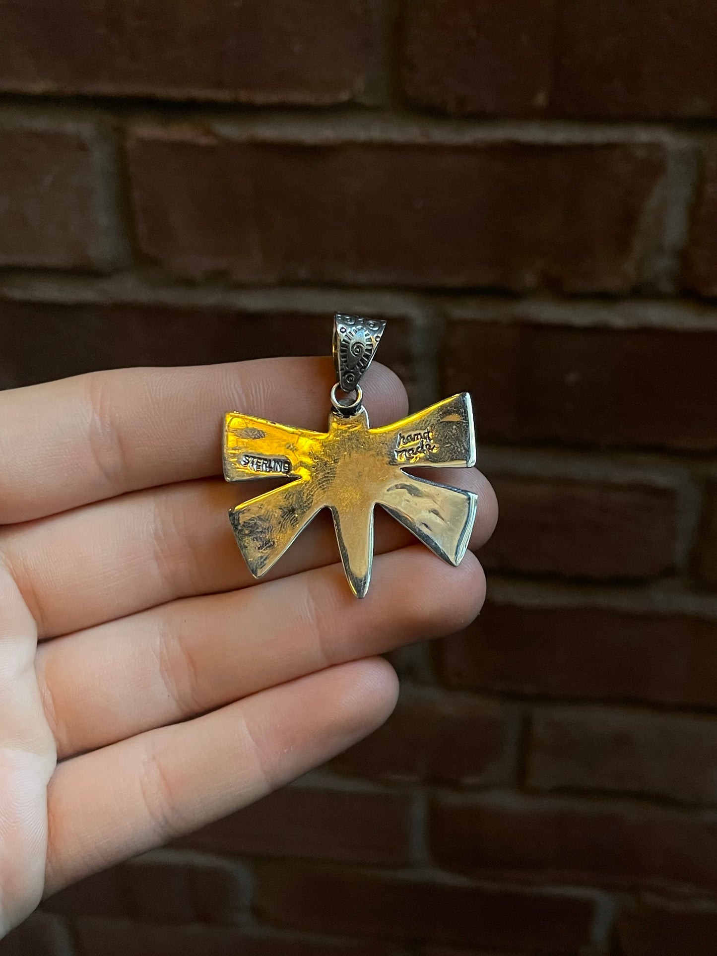 Spiny Oyster Dragonfly Pendant | Sterling Silver 925 C786