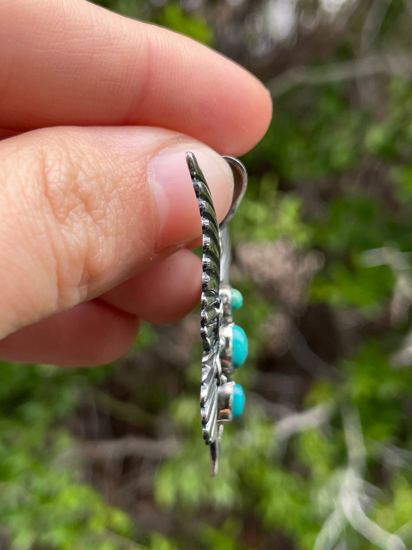 Turquoise Butterfly Pendant | Sterling Silver 925 B727