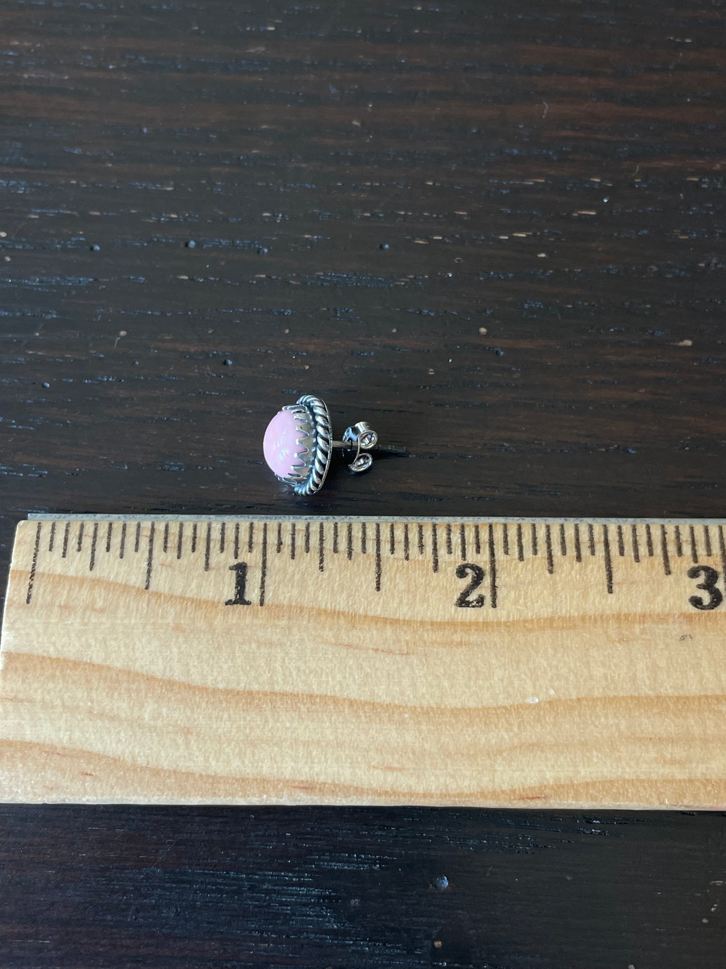 Pink Conch Stud Earrings | 925 Sterling Silver E784