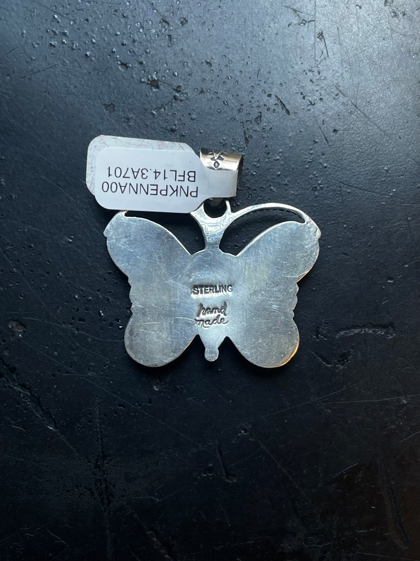 Pink Conch Butterfly Pendant | Sterling Silver | A701