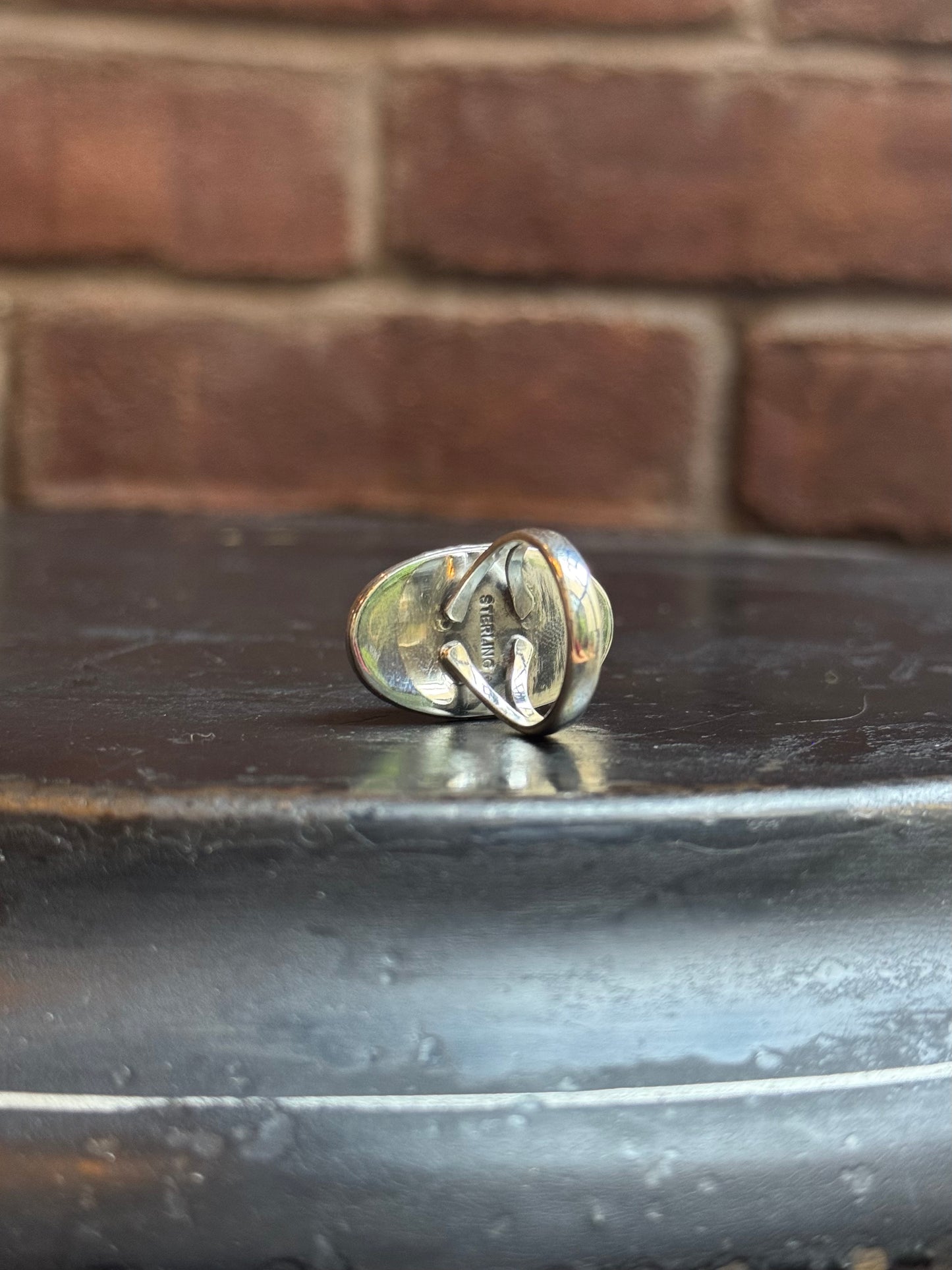 Pink Conch Oval Ring | 925 Sterling Silver | Size 6 C199