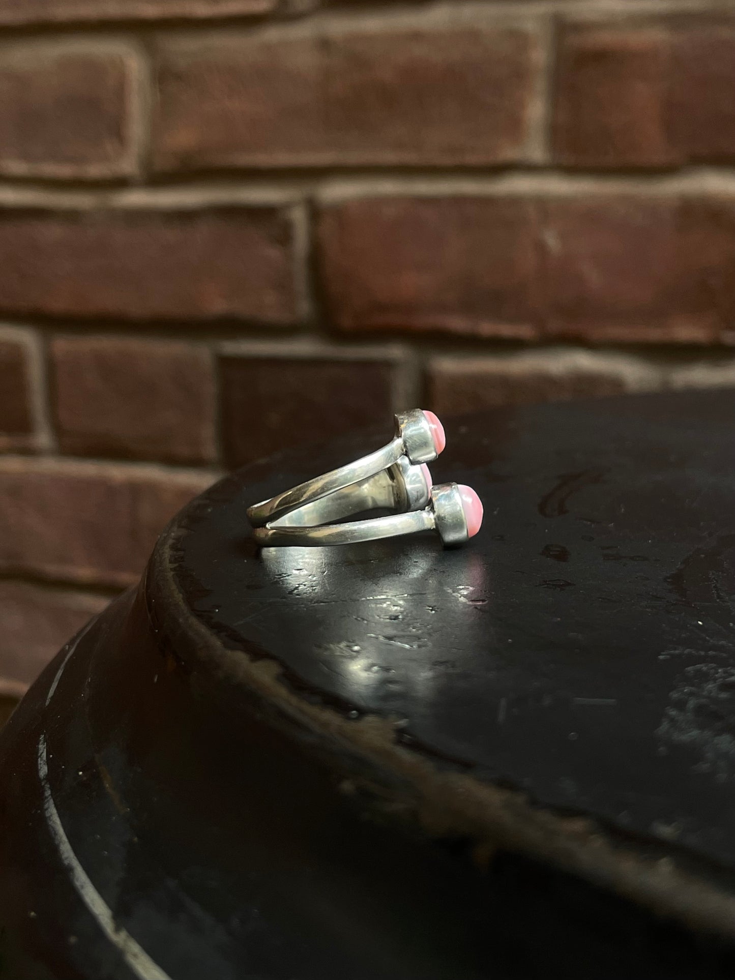Pink Conch Ring Size 9 | 925 Sterling Silver E750