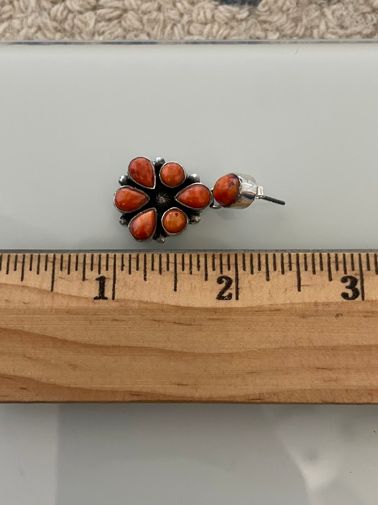 Spiny Oyster Drop Stud Earrings | 925 Sterling Silver E402