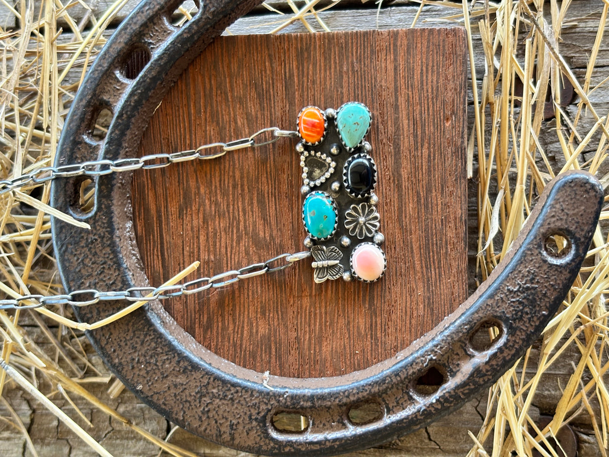 Multistone Bar Necklace | 925 Sterling Silver Z19