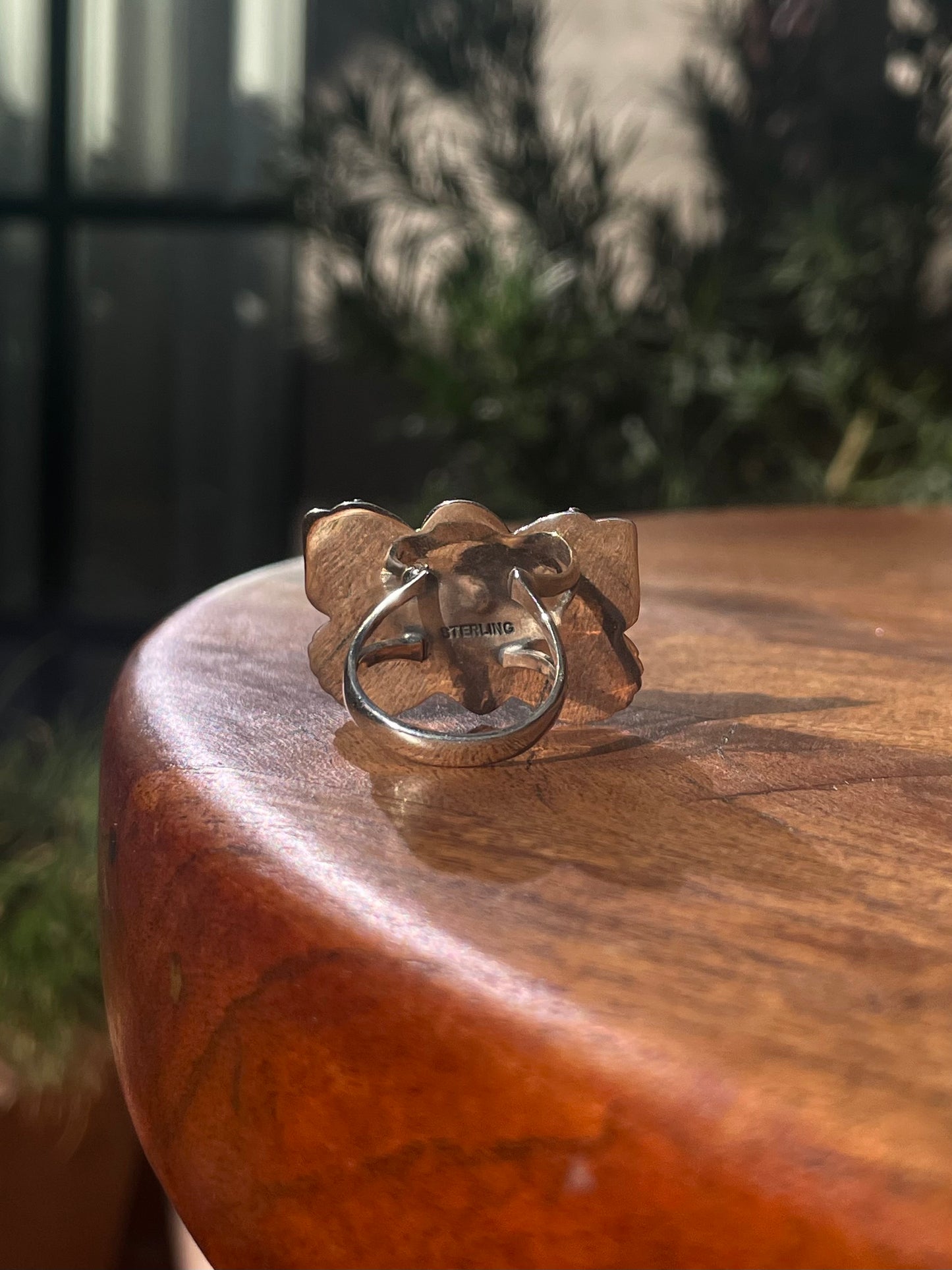 Turquoise Butterfly Ring Size 7.75 | 925 Sterling Silver C875