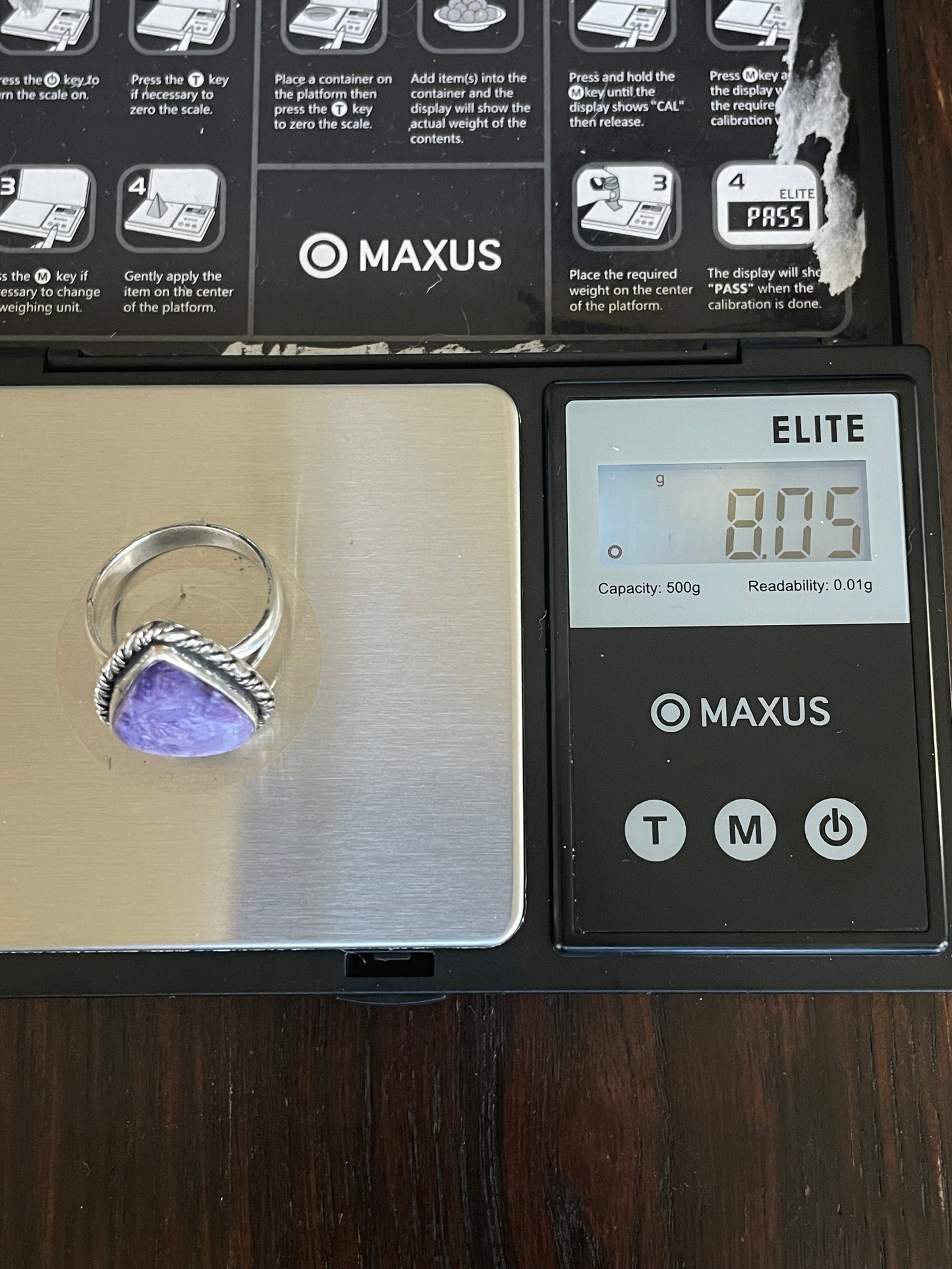 Charoite Ring Size 9 | 925 Sterling Silver E773