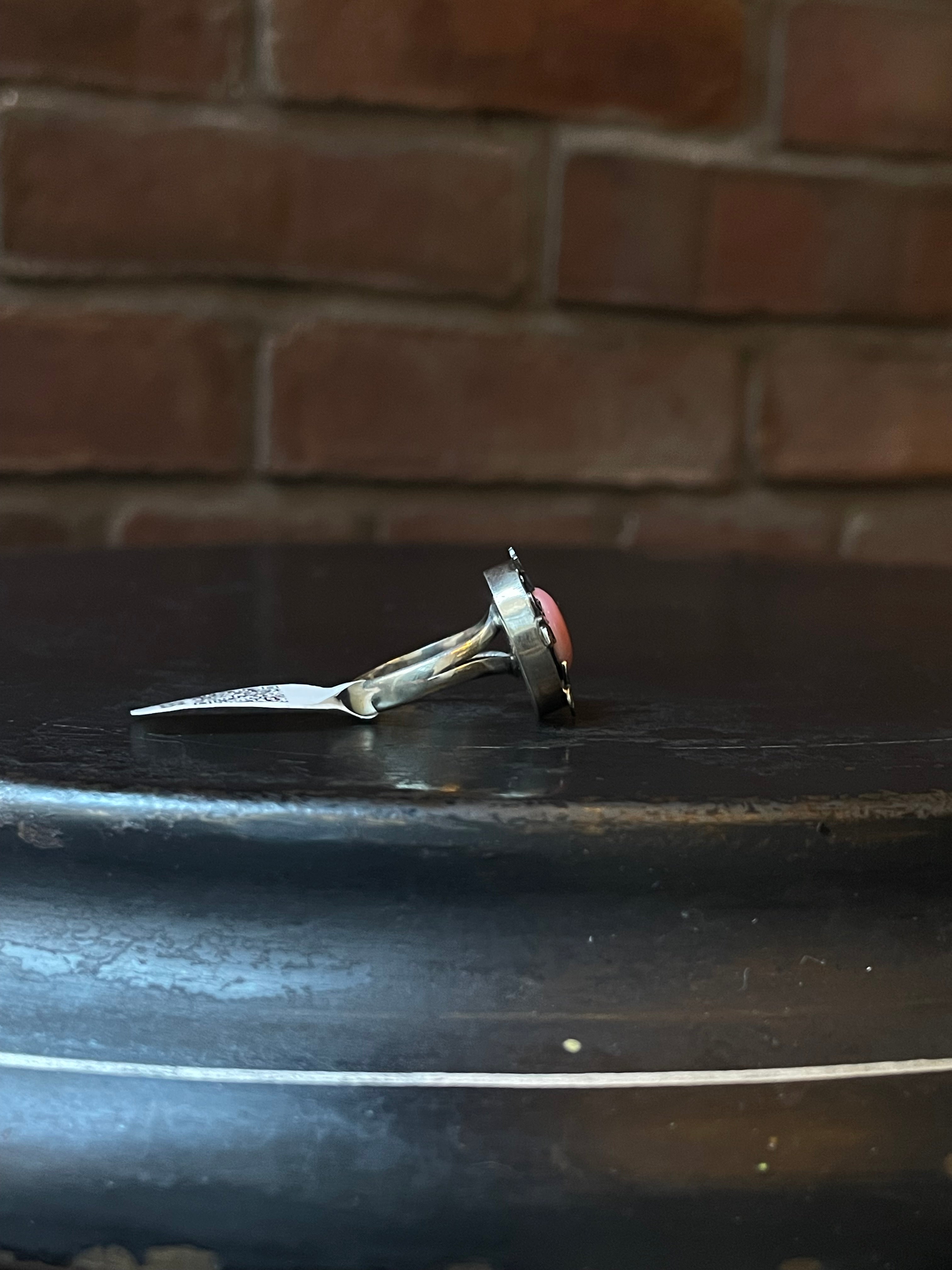 Pink Conch Butterfly Ring | Sterling Silver | Size 6 | A299