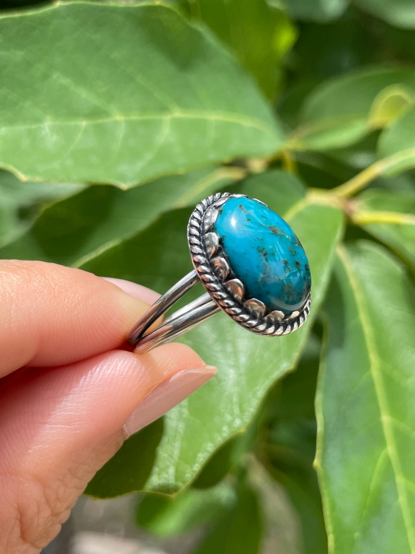 Kingman Turquoise Ring Size 9 | 925 Sterling Silver D183