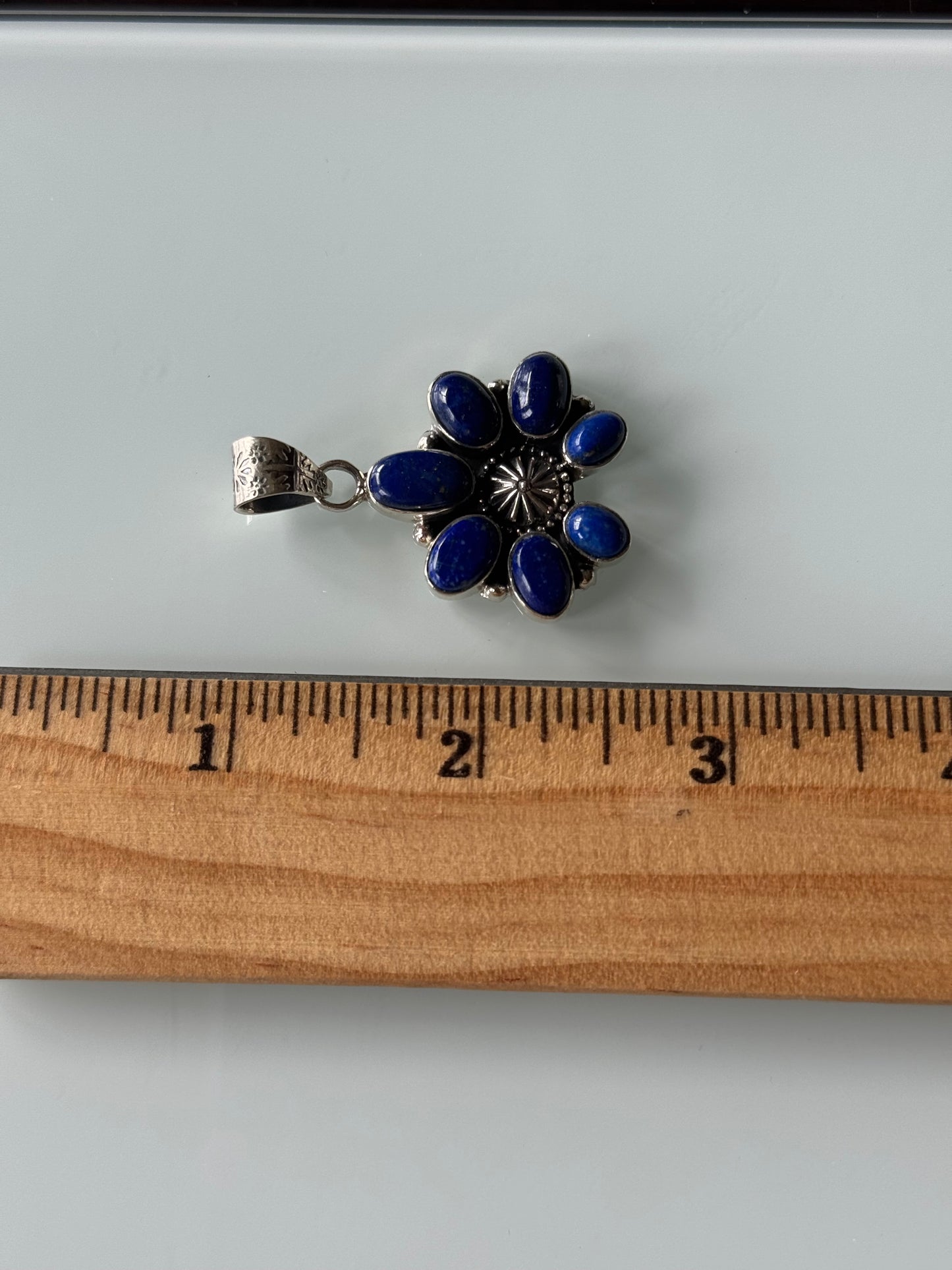 Lapis Lazuli Cluster Pendant | Sterling Silver | A783