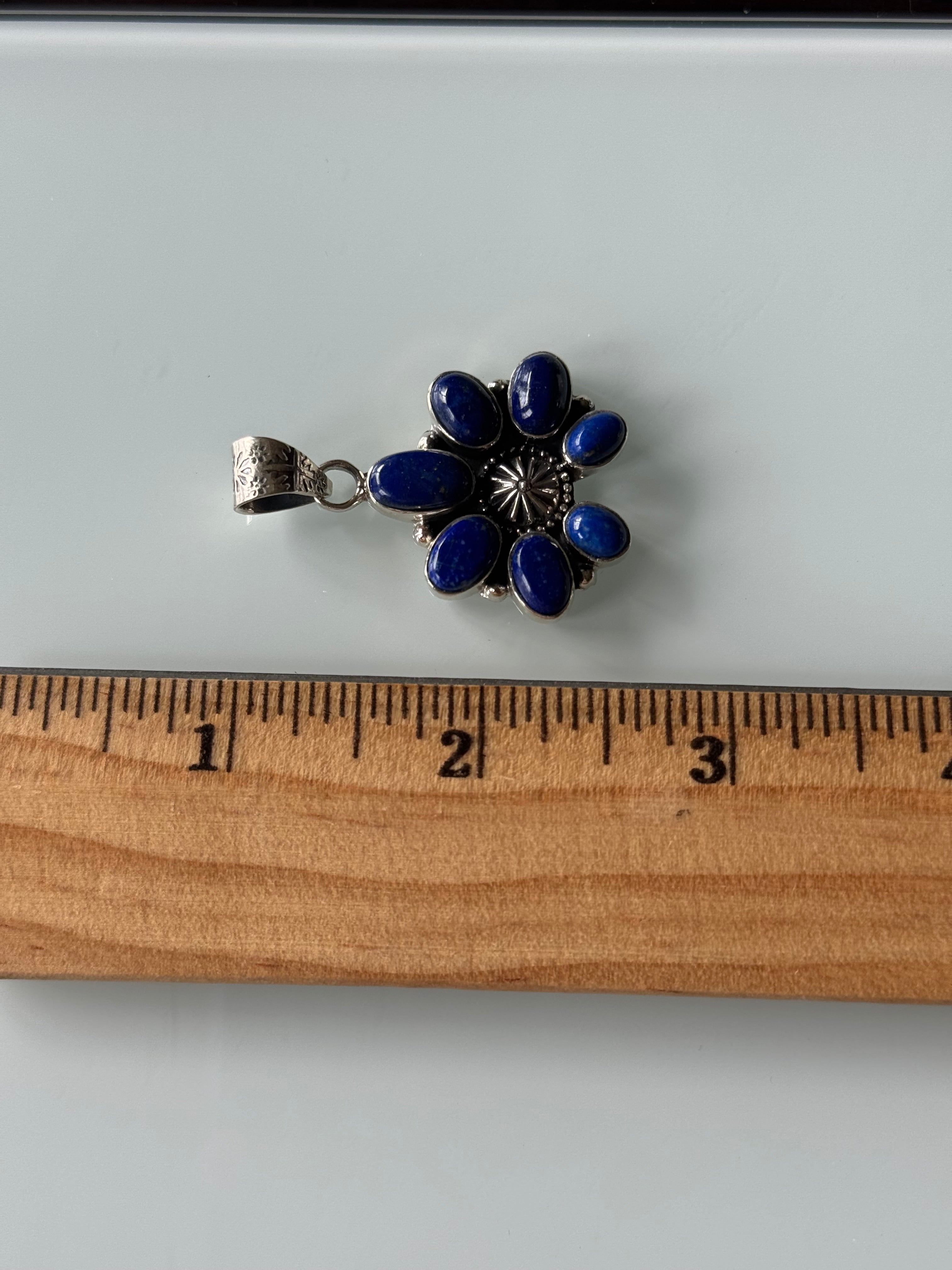 Lapis Lazuli Cluster Pendant | Sterling Silver | A783