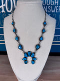 Kingman Turquoise Naja Necklace | 925 Sterling Silver Southwestern Style
