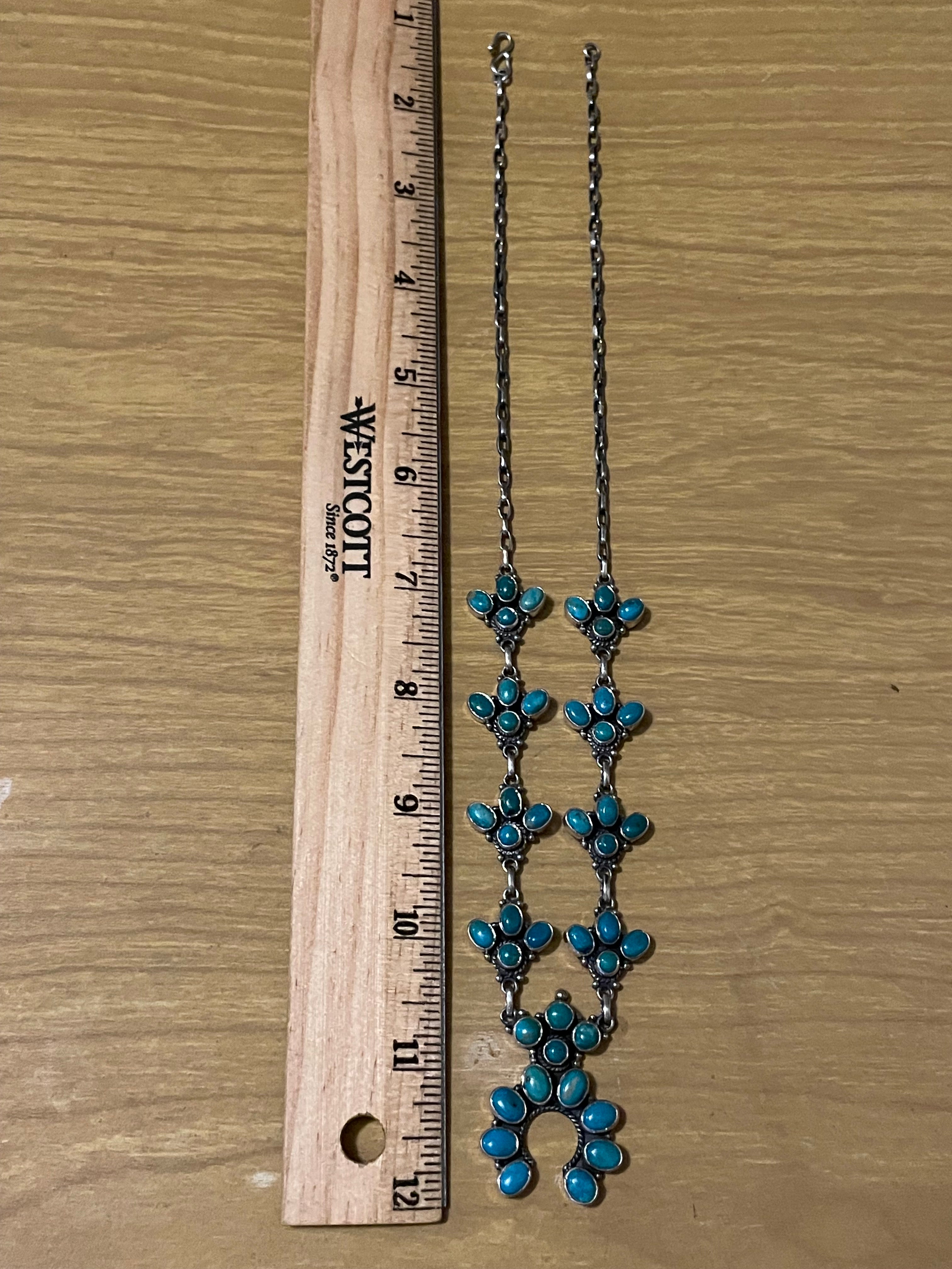 Kingman Turquoise Naja Necklace | 925 Sterling Silver G402