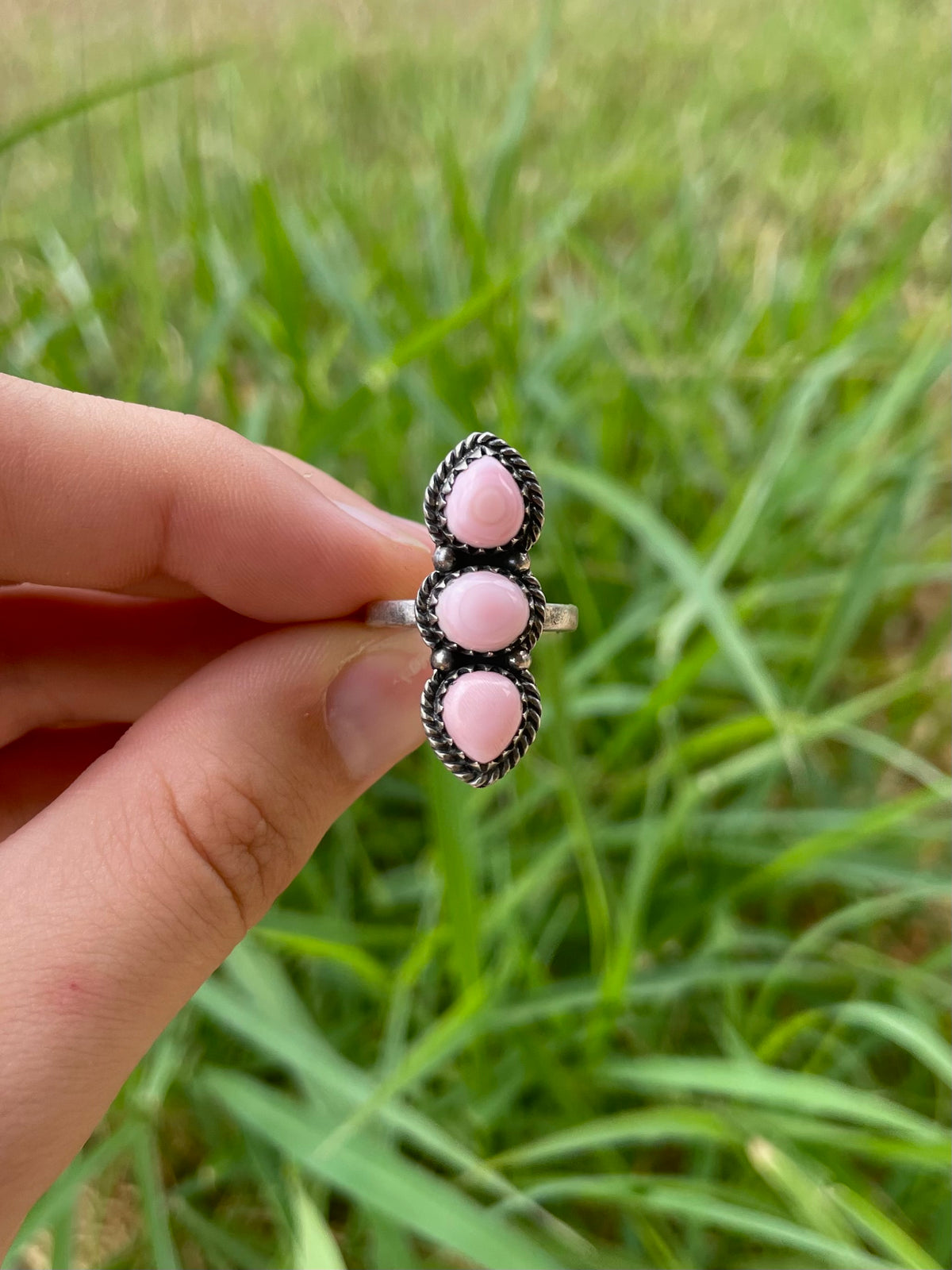 Pink Conch Ring Size 8 | 925 Sterling Silver G787