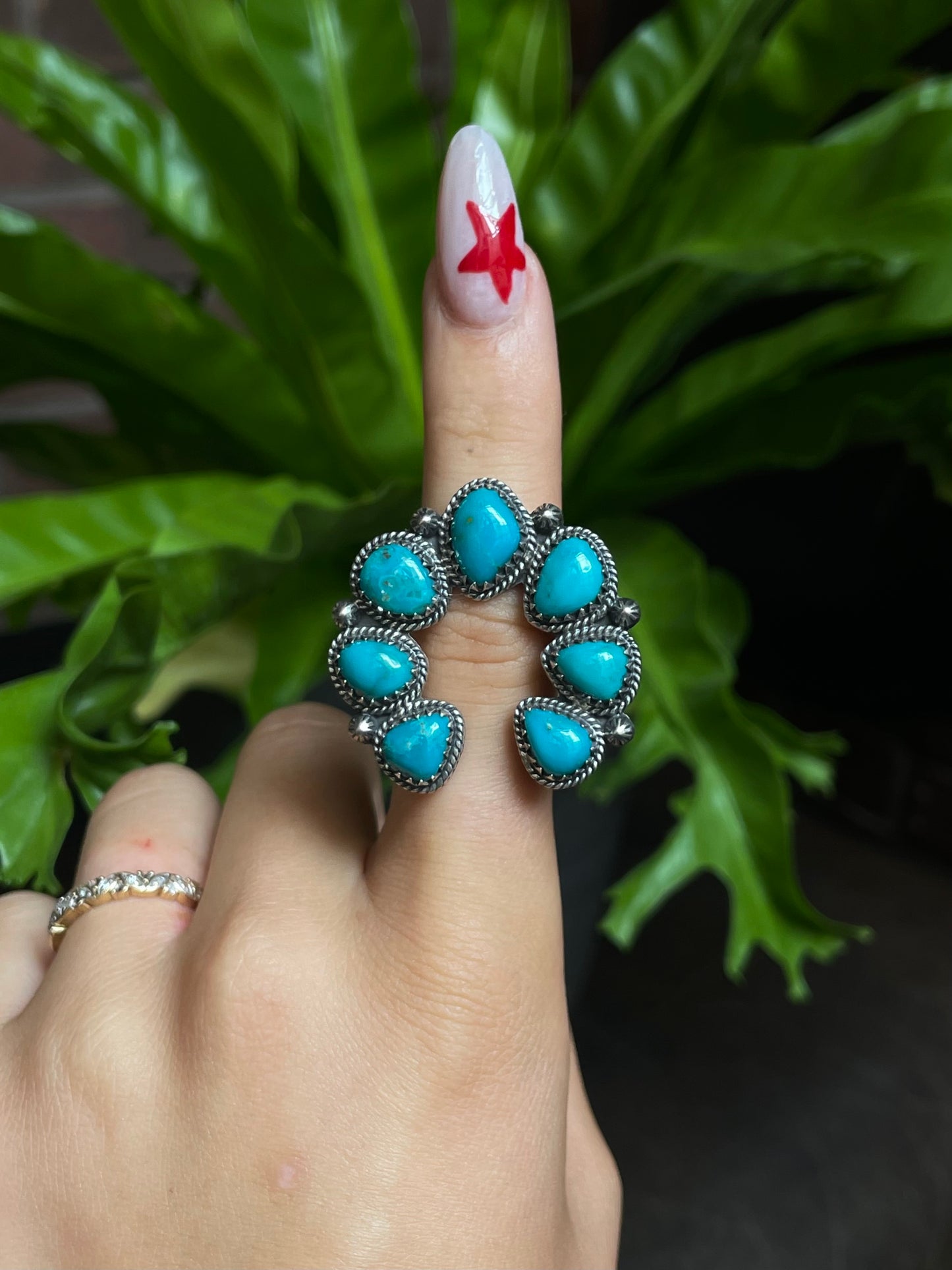 Kingman Turquoise Naja Ring Size 7 | 925 Sterling Silver G473