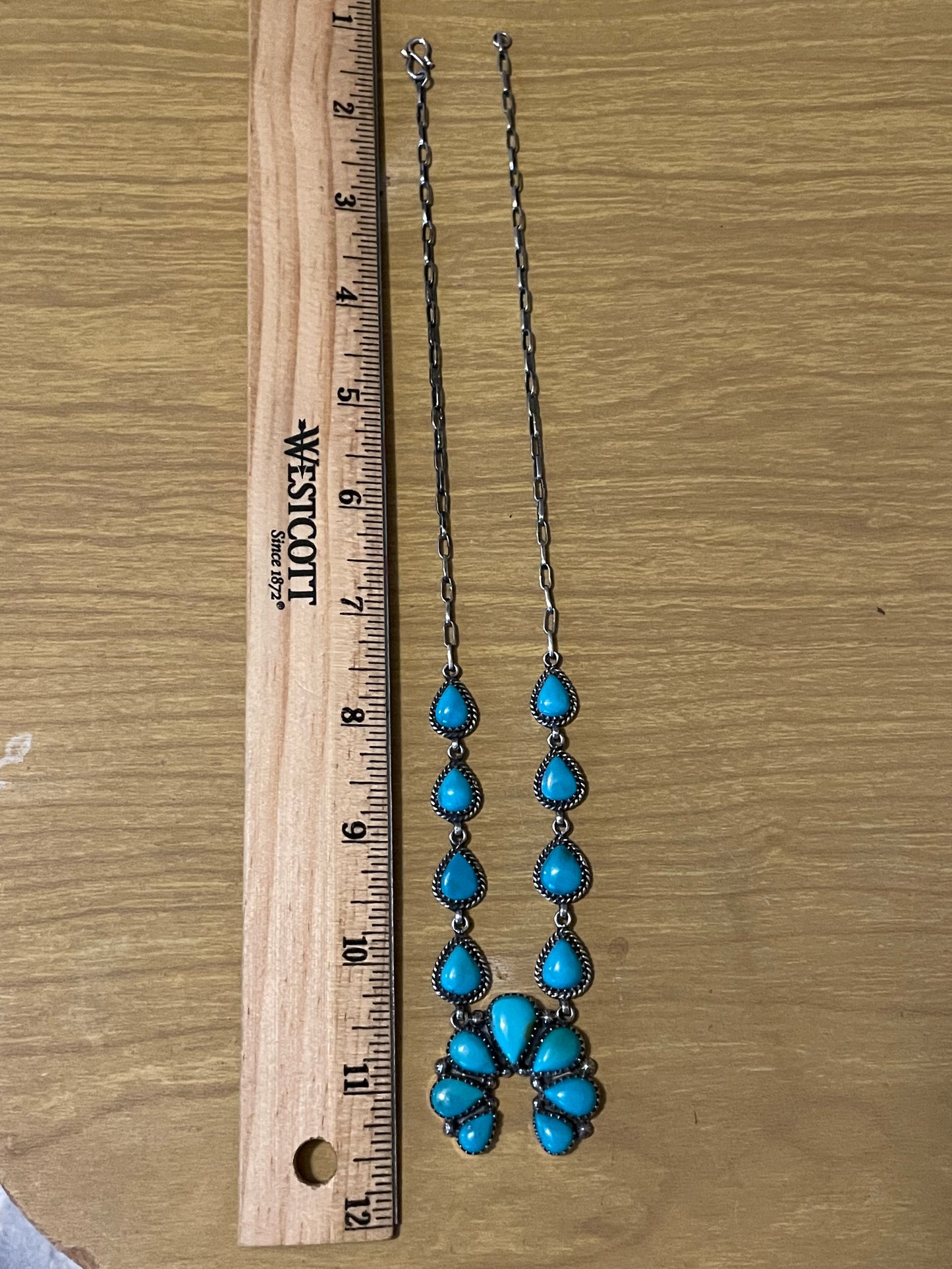 Kingman Turquoise Naja Necklace | 925 Sterling Silver G395