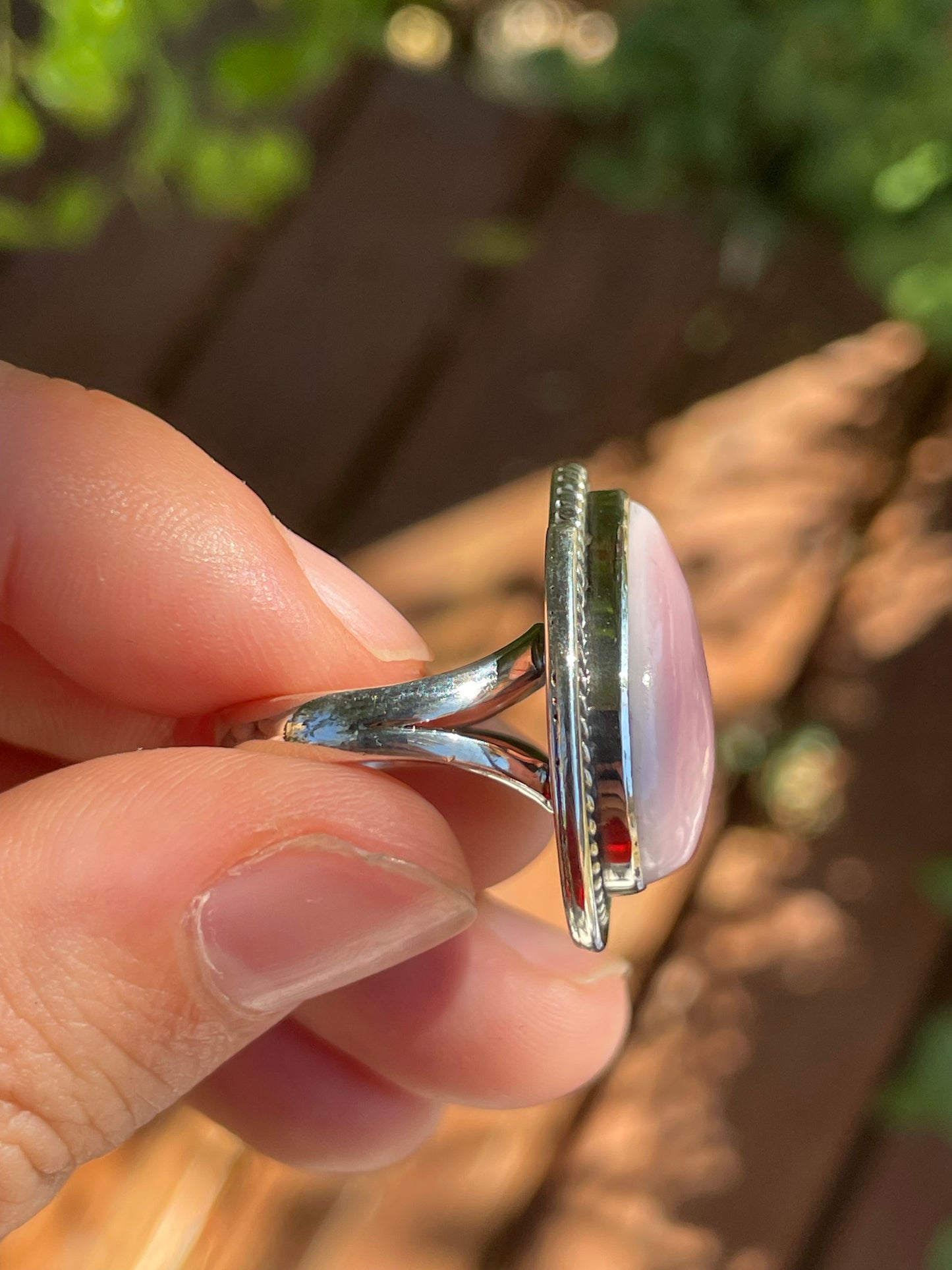 Pink Conch Ring | 925 Sterling Silver | Handmade Size 6 B112