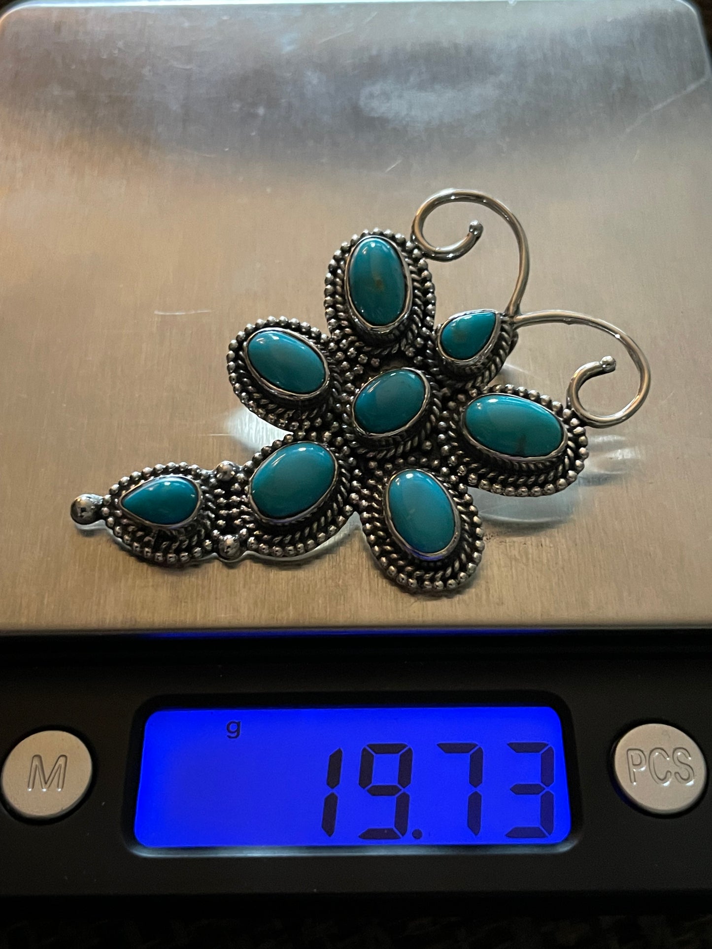 Turquoise Dragonfly Pendant | Sterling Silver 925 B859