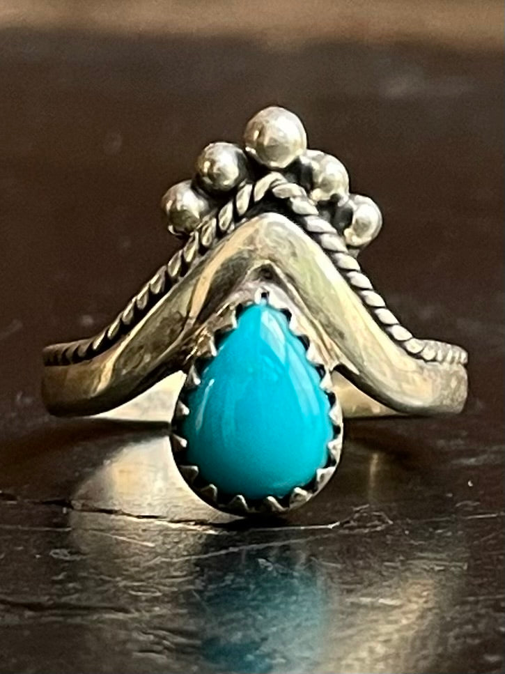 Kingman Turquoise Ring Size 8 | 925 Sterling Silver G519