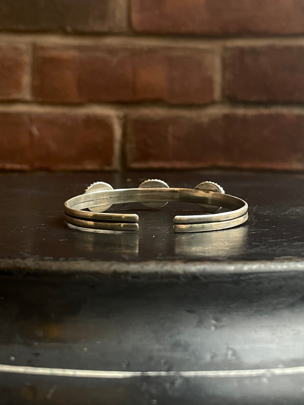 Spiny Oyster Cuff Bracelet | Three Stone Sterling Silver E695
