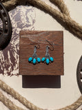 Turquoise Cluster Dangle Earrings | 925 Sterling Silver G709