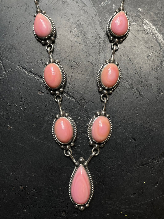 Pink Conch Necklace | 925 Sterling Silver E980