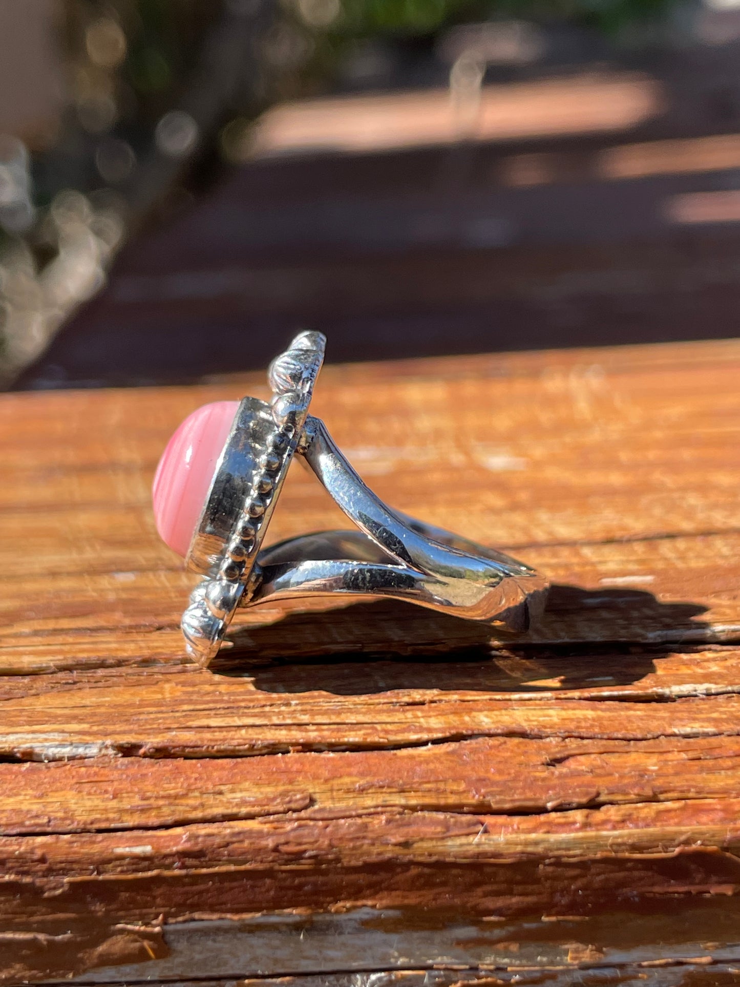 Pink Conch Ring Size 6 | 925 Sterling Silver B921