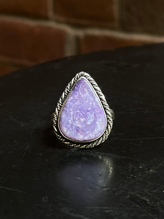 Charoite Ring Size 9 | 925 Sterling Silver E773