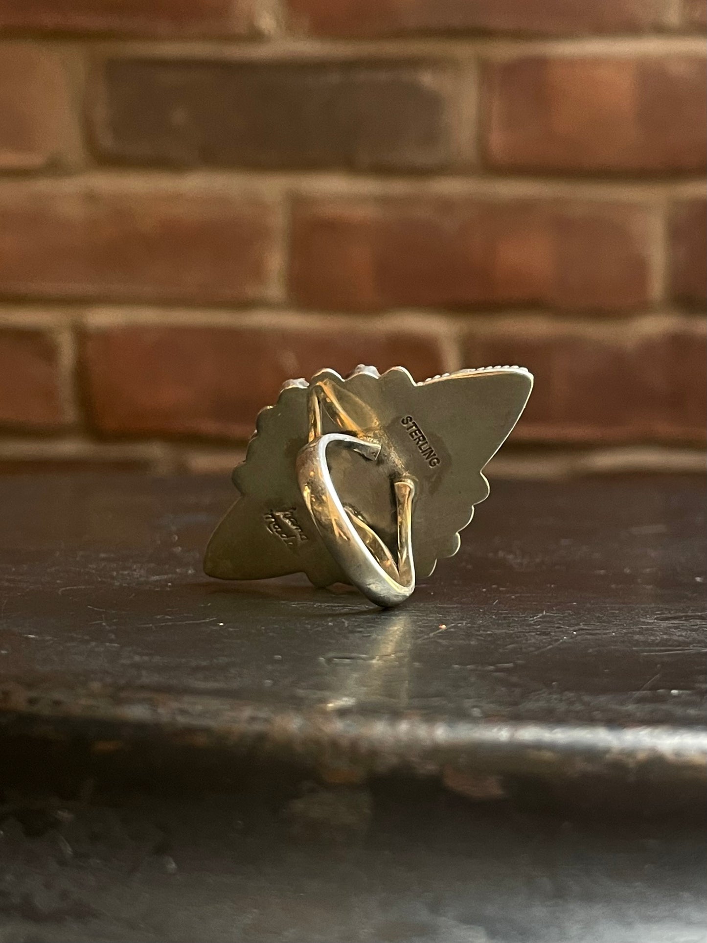 Turquoise Statement Ring Size 8 | Sterling Silver E859