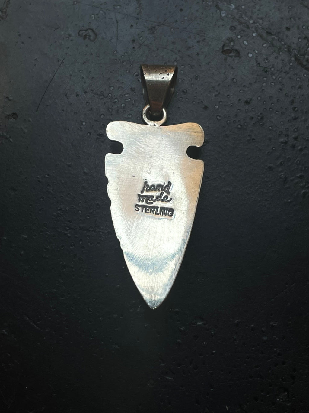 Pink Conch Arrowhead Pendant | Sterling Silver G447