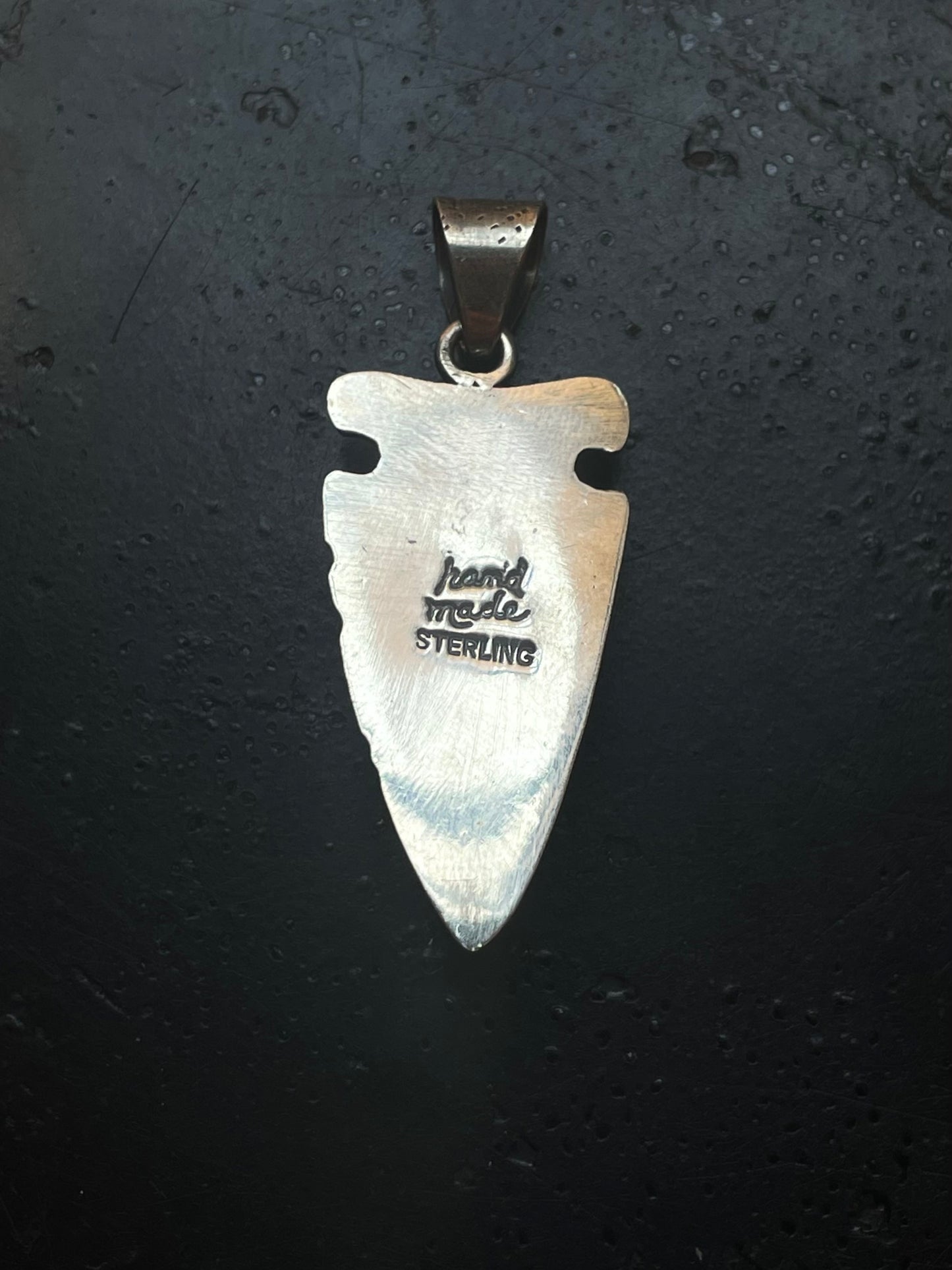 Pink Conch Arrowhead Pendant | Sterling Silver G447